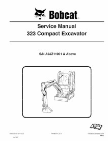 Bobcat 323 compact excavator pdf service manual - BobCat manuales