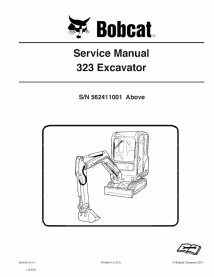 Manuel d'entretien pdf de la pelle compacte Bobcat 323 - Lynx manuels - BOBCAT-323-6903380-sm-06-11