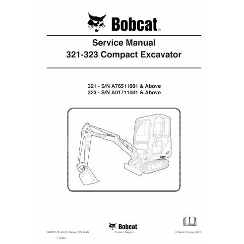 Bobcat 321-323 compact excavator pdf manual de servicio - Gato montés manuales - BOBCAT-321_323-6986731-sm-05-10