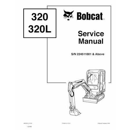 Bobcat 320, 320L compact excavator pdf service manual  - BobCat manuals - BOBCAT-320-6903818-sm-11-06