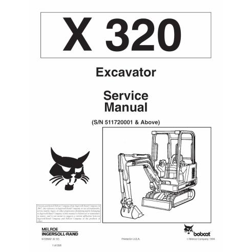 Bobcat X320 compact excavator pdf service manual  - BobCat manuals - BOBCAT-320-6722642-sm-06-12