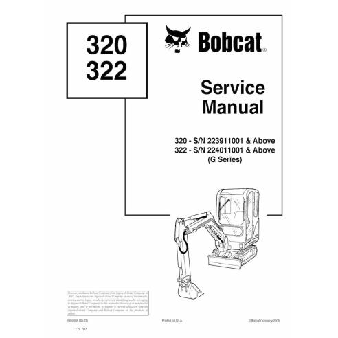 Bobcat 320, 322 compact excavator pdf service manual  - BobCat manuals - BOBCAT-320_322-6902668-sm-10-12