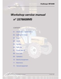 Manual de serviço de oficina em pdf para tratores Challenger MT425B, MT455B, MT465B, MT475B Tier 3 - Challenger manuais - CHA...