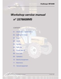 Manuel d'entretien d'atelier des tracteurs Challenger MT425B, MT455B, MT465B, MT475B Tier 3 pdf - Challenger manuels - CHAL-3...