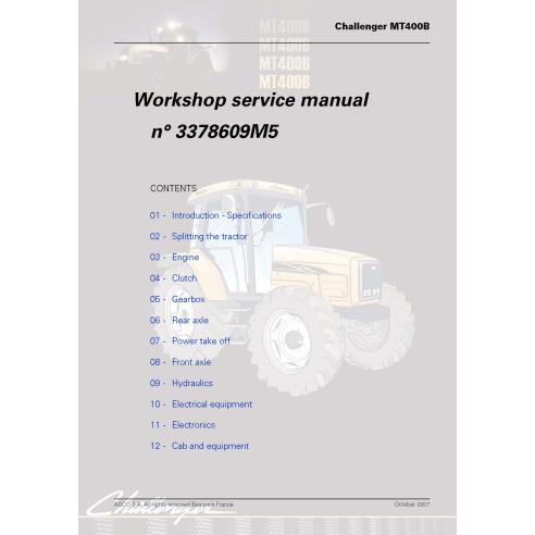 Manual de serviço de oficina em pdf para tratores Challenger MT425B, MT455B, MT465B, MT475B Tier 3 - Challenger manuais - CHA...