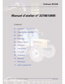 Tractores Challenger MT425B, MT455B, MT465B, MT475B Tier 3 pdf manual de servicio del taller FR - Challenger manuales