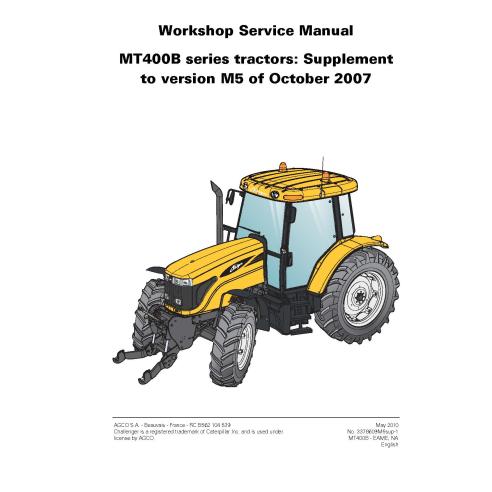 Manuel d'entretien d'atelier des tracteurs Challenger MT425B, MT455B, MT465B, MT475B Tier 3 pdf - Challenger manuels - CHAl-3...