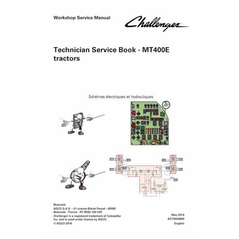 Livro de serviço técnico em pdf para tratores Challenger MT455E, MT465E, MT475E, MT485E, MT495E - Challenger manuais - CHAl-A...