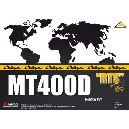Challenger MT475D, MT485D, MT495D TechSTar CVT tractores programa de tiempo de reparación en pdf - Challenger manuales - CHAl...