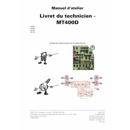 Challenger MT455D, MT465D, MT475D, MT485D, MT495D tratores pdf technican service book FR - Challenger manuais - CHAl-7060694M...