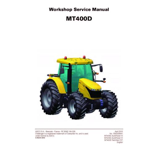 Manuel d'entretien d'atelier des tracteurs Challenger MT455D, MT465D, MT475D, MT485D, MT495D pdf - Challenger manuels - CHAl-...