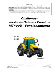 Challenger MT475D, MT485D, MT495D tractors pdf maintenance manual ES - Challenger manuals - CHAL-7060592M1-ES