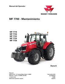 Massey Ferguson 7719, 7720, 7722, 7724, 7726 Dyna-6 tratores pdf manual de manutenção ES - Massey Ferguson manuais - MF-ACT00...