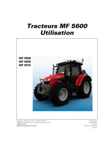 Manual do operador em pdf de tratores Massey Ferguson 5608, 5609, 5610 Dyna-4 FR - Massey Ferguson manuais - MF-7060052M2-FR