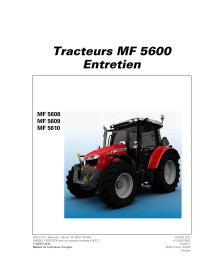 Manuel d'entretien des tracteurs Massey Ferguson 5608, 5609, 5610 Dyna-4 pdf FR - Massey-Ferguson manuels - MF-7060079M1-FR