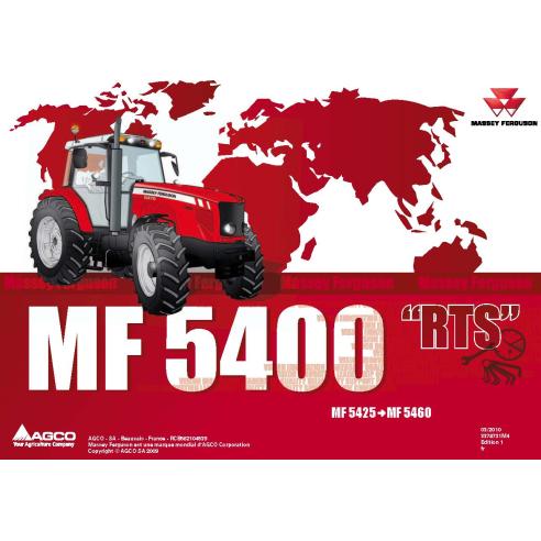 Massey Ferguson 5425, 5435, 5455, 5460 Tier 3 Perkins tractors pdf repair time schedule FR - Massey Ferguson manuals - MF-337...