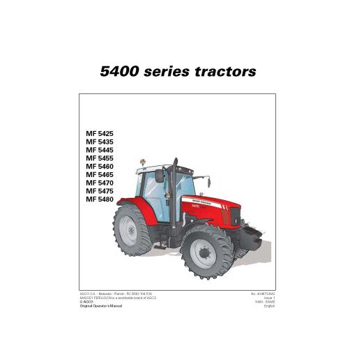 Massey Ferguson 5425 - 5480 Tier 3 tractors pdf operator's manual  - Massey Ferguson manuals - MF-4346732M2-EN