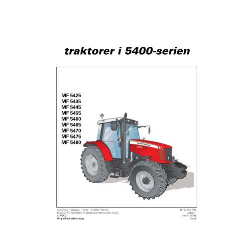 Massey Ferguson 5425 - 5480 Tracteurs Tier 3 pdf manuel d'utilisation DA - Massey-Ferguson manuels - MF-4346745M2-DA