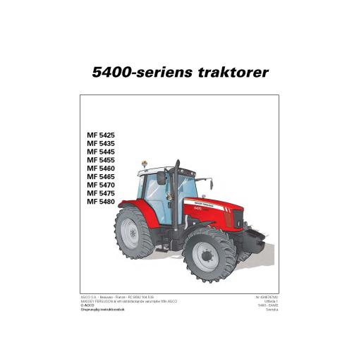 Tractores Massey Ferguson 5425 - 5480 Tier 3 pdf manual del operador SV - Massey Ferguson manuales - MF-4346747M2-SV