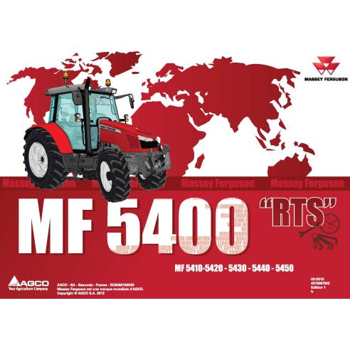 Calendrier de réparation des tracteurs Massey Ferguson 5410, 5420, 5430, 5440, 5450 pdf FR - Massey-Ferguson manuels - MF-437...