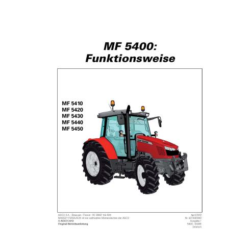Tractores Massey Ferguson 5410, 5420, 5430, 5440, 5450 Tier 3 pdf manual del operador DE - Massey Ferguson manuales - MF-4373...