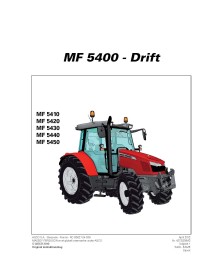 Tractores Massey Ferguson 5410, 5420, 5430, 5440, 5450 Tier 3 pdf manual del operador DA - Massey Ferguson manuales - MF-4373...