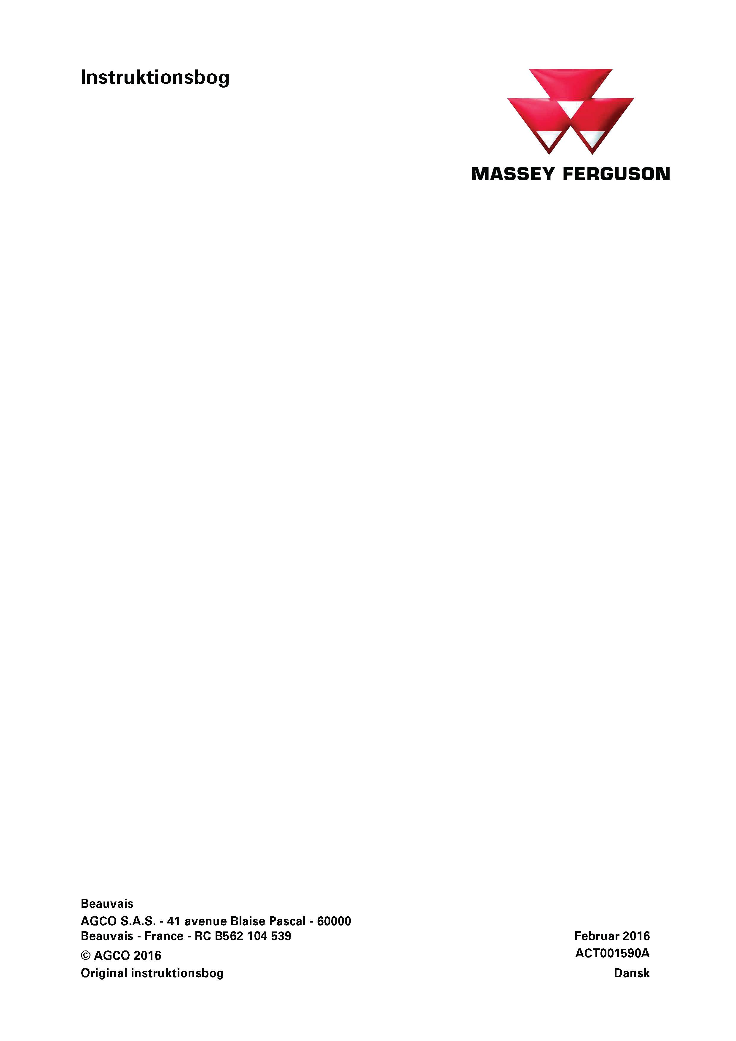 Massey Ferguson 4708, 4709, 4710 Tier 4F tractors pdf operator's manual DA