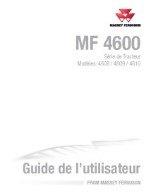 Manuel d'utilisation des tracteurs Massey Ferguson 4608, 4609, 4610 pdf FR - Massey-Ferguson manuels - MF-4283494M5-FR
