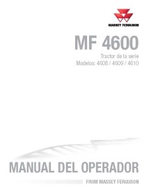 Manuel d'utilisation des tracteurs Massey Ferguson 4608, 4609, 4610 pdf ES - Massey-Ferguson manuels - MF-4283494M5-ES