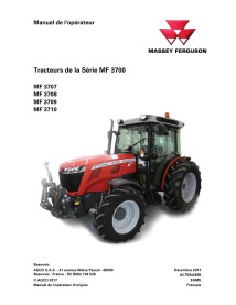 Manual do operador em pdf de tratores Massey Ferguson 3707, 3708, 3709, 3710 FR - Massey Ferguson manuais - MF-ACT0042600-FR