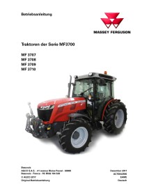 Manual do operador Massey Ferguson 3707, 3708, 3709, 3710 pdf do operador DE - Massey Ferguson manuais - MF-ACT0042590-DE