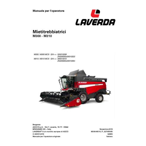 Laverda M300, M310 combine pdf manual del operador ES - Laverda manuales - LAV-327305005-IT
