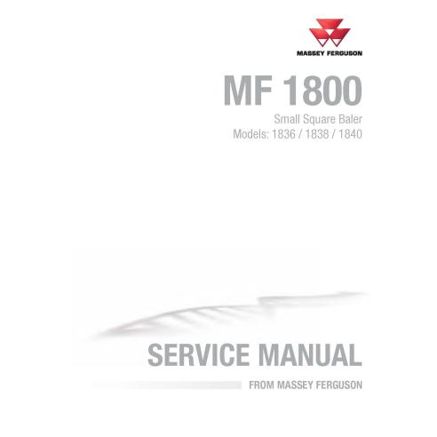 Manual de serviço em pdf da enfardadeira Massey Ferguson 1836, 1838, 1840 - Massey Ferguson manuais - MF-4283565M1-EN