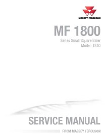 Massey Ferguson 1840 baler pdf service manual  - Massey Ferguson manuals