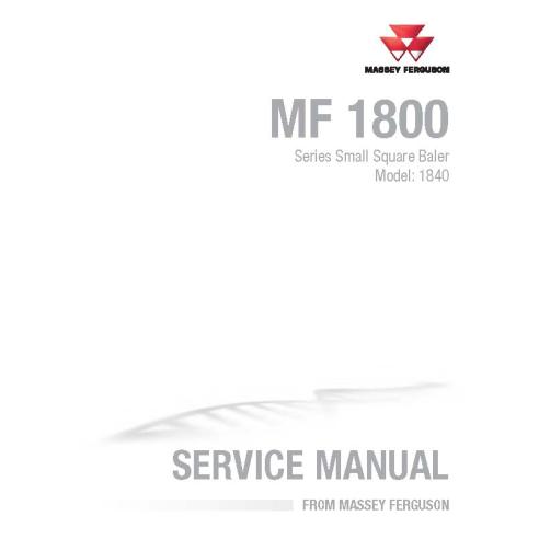 Manual de serviço em pdf da enfardadeira Massey Ferguson 1840 - Massey Ferguson manuais - MF-4283517M1-EN