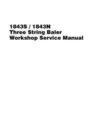 Manual de serviço em pdf da enfardadeira Massey Ferguson 1843S, 1843N - Massey Ferguson manuais - MF-4283392M91-EN