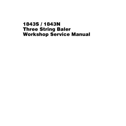 Manuel d'entretien pdf de la presse à balles Massey Ferguson 1843S, 1843N - Massey-Ferguson manuels - MF-4283392M91-EN