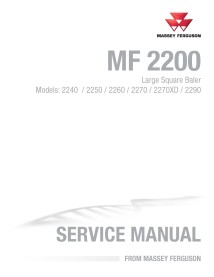 Manual de serviço em pdf da enfardadeira Massey Ferguson 2240, 2250, 2260, 2270, 2270XD, 2290 - Massey Ferguson manuais - MF-...