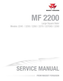 Massey Ferguson 2240, 2250, 2260, 2270, 2270XD, 2290 empacadora pdf manual de servicio - Massey Ferguson manuales - MF-428351...