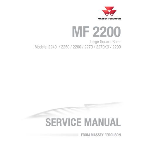 Manual de serviço em pdf da enfardadeira Massey Ferguson 2240, 2250, 2260, 2270, 2270XD, 2290 - Massey Ferguson manuais - MF-...
