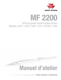 Massey Ferguson 2240, 2250, 2260, 2270, 2270XD, 2290 empacadora pdf manual de servicio FR - Massey Ferguson manuales