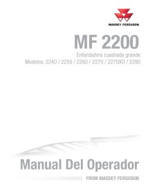 Manual do operador do pdf da enfardadeira Massey Ferguson 2240, 2250, 2260, 2270, 2270XD, 2290 ES - Massey Ferguson manuais -...