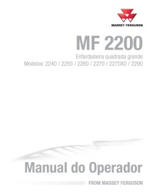 Massey Ferguson 2240, 2250, 2260, 2270, 2270XD, 2290 presse à balles pdf manuel d'utilisation PT - Massey-Ferguson manuels - ...
