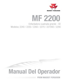 Manual do operador do pdf da enfardadeira Massey Ferguson 2240, 2250, 2260, 2270, 2270XD, 2290 CE ES - Massey Ferguson manuai...