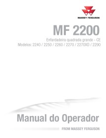 Empacadora Massey Ferguson 2240, 2250, 2260, 2270, 2270XD, 2290 CE manual del operador pdf PT - Massey Ferguson manuales - MF...