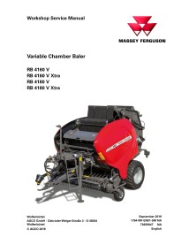Massey Ferguson RB 4160, RB 4180 V Xtra empacadora pdf manual de servicio - Massey Ferguson manuales