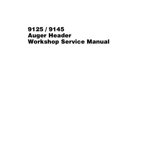 Massey Ferguson 9125, 9145 cabeçalho do eixo helicoidal pdf manual de serviço da oficina - Massey Ferguson manuais - MF-42833...