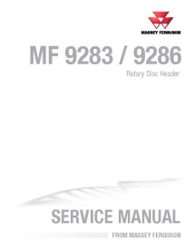 MF-4283612M1 Massey Ferguson 9283, 9286 rotary disc header pdf workshop service manual