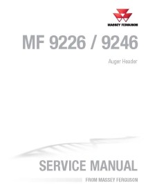 Massey Ferguson 9226, 9246 cabezal de disco giratorio pdf manual de servicio de taller - Massey Ferguson manuales - MF-428361...