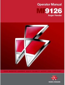 Manual do operador em PDF do cabeçalho do trado Massey Ferguson 9126 - Massey Ferguson manuais - MF-700737126A-EN